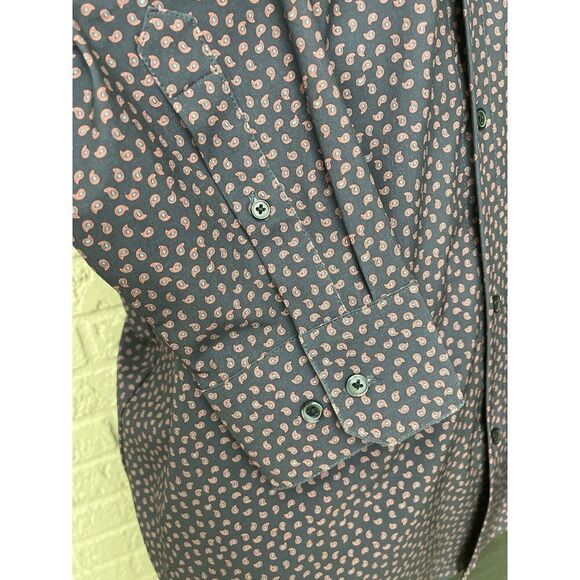 Mizzen + Main Leeward Blue Paisley Button Down Men Dress Shirt Size XL - Picture 5 of 9